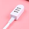 Three-Port USB Charging Hub with Extension Cord for Mobile Phones