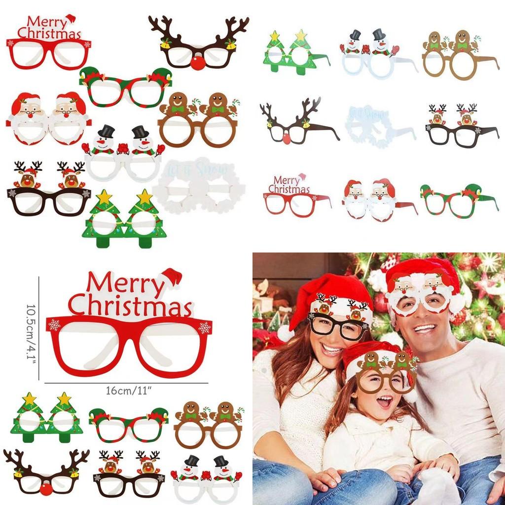 Kids Merry Christmas 3d Paper Glasses For Party Photo And Seasonal Event Decor