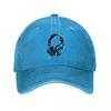 Neon Glow Gaming Headphones Music Audio Illustration Washed Baseball Cap Outdoor For Womens Unisex FeUnisex