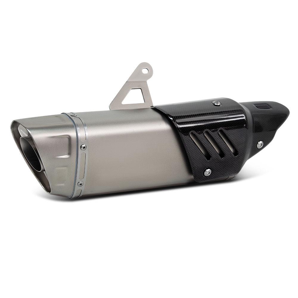 R7 Stainless Steel Motorcycle Scooter Exhaust with Carbon Cover, 51MM