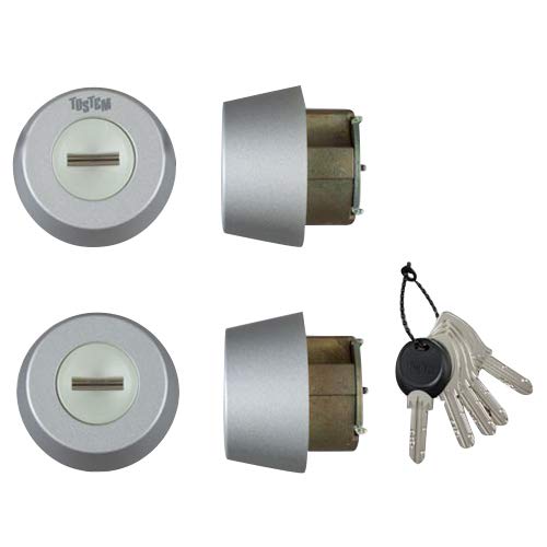 LIXIL TOSTEM Door Lock Set (MIWA DN Cylinder) Silver Z-1A1-DHYD