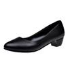 Spring Autumn Women Shoes Wedge Ladies Round Toe Medium Heels Pumps Shoes Woman Slip On Casual Black White tacones mujer WSH3181