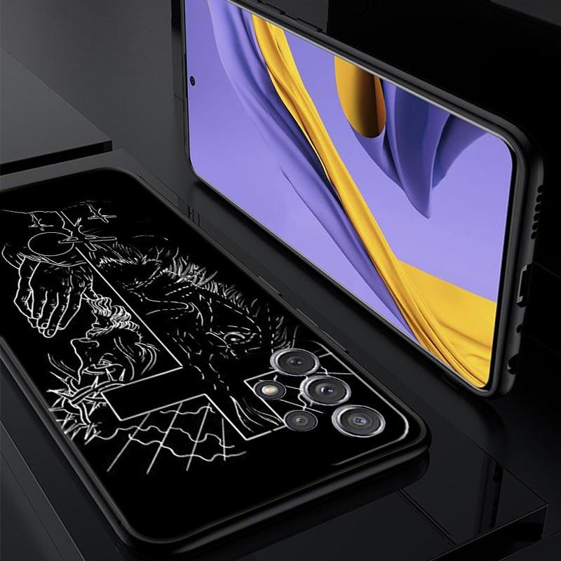 Cross Pattern Element Design Phone Case for Samsung Galaxy A55 A35 A17 A07 A15 A13 A25 A51 A71 A72 A73 A32 A52 A52S A41 Soft TPU