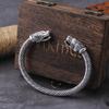 Adjustable Nordic Viking Dragon Bracelet for Men with Wooden Box Stylish Wristband Cuff