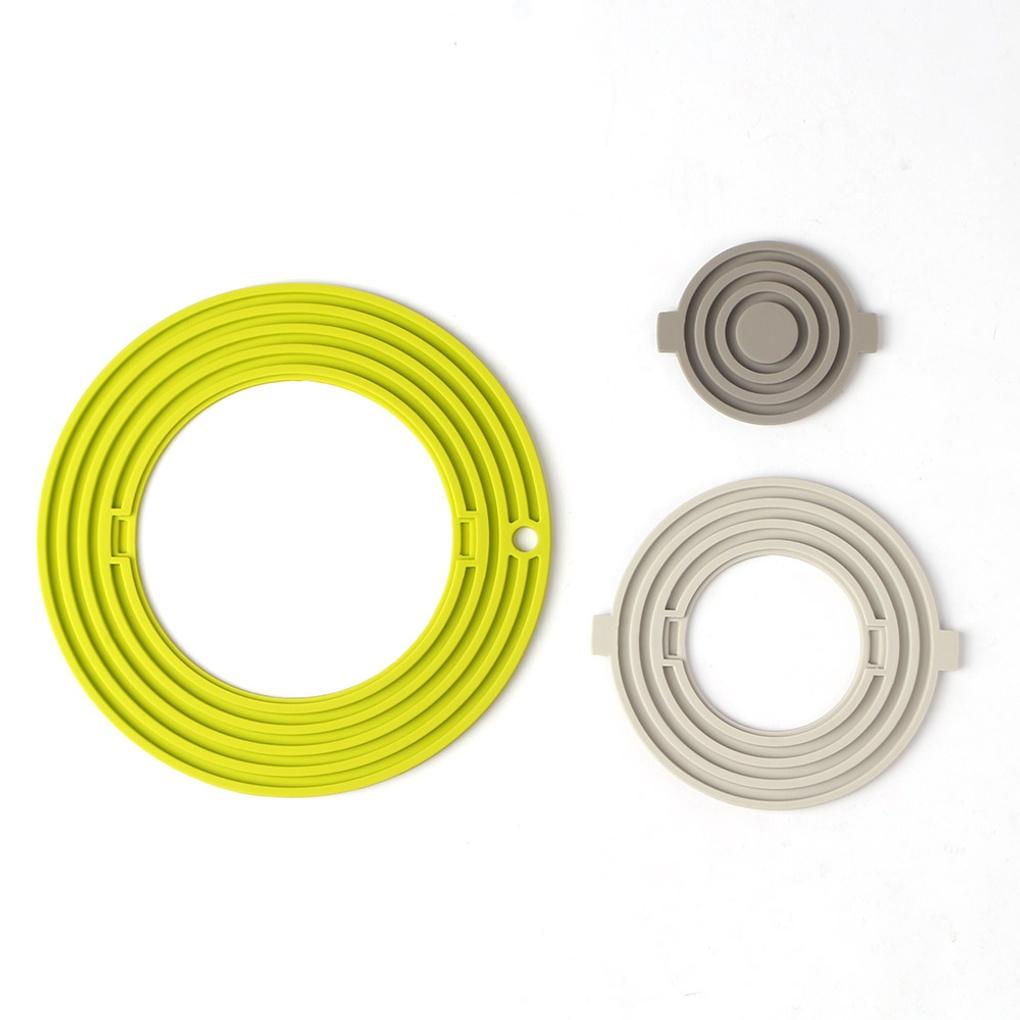 3-in-1 Detachable Silicone Pot Holder (Green) Dish Coaster