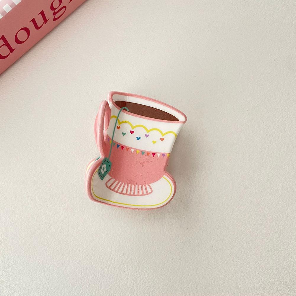 

Акриловая заколка для волос в виде цветка, заколка-краб, милый темпераментный кофейный головной убор, заколка для волос, аксессуар для волос для женщин розовый