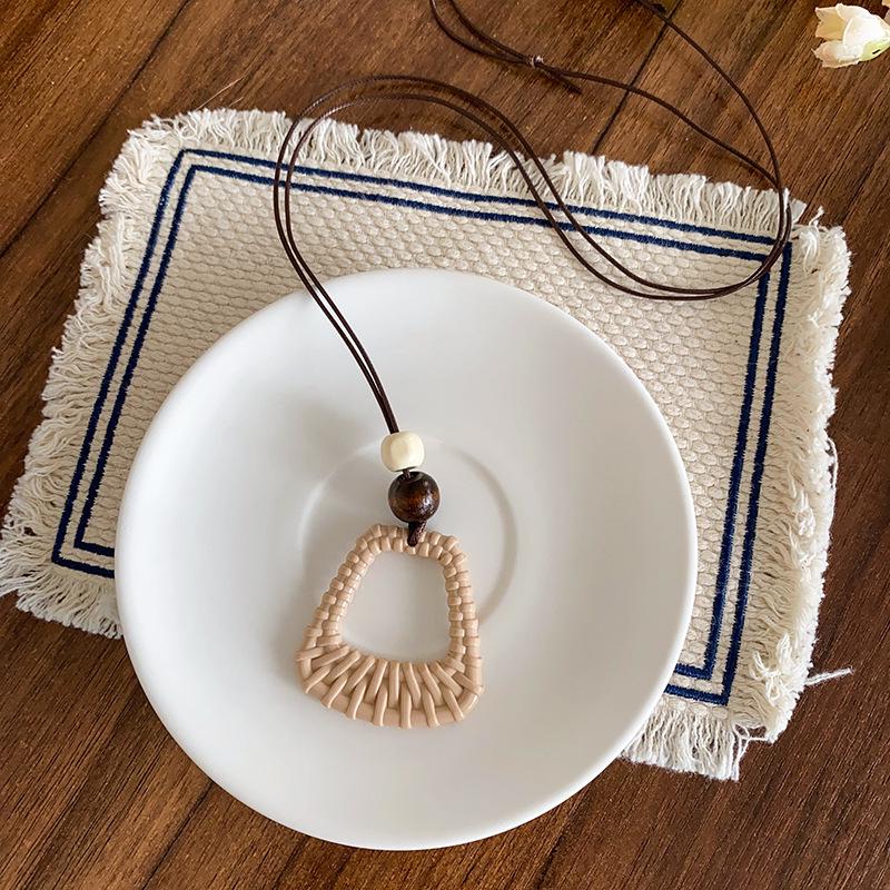 Bohemian Ceramic Necklace: Vintage Ethnic Long Sweater Chain & Zen Choker