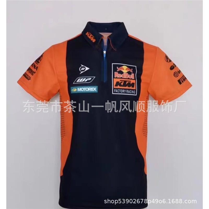 Unisex Off-Road Racing Polo Shirt Short Sleeve Collared T-Shirt Breathable Sporty Casual Fit