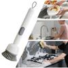 Kitchen Dish Brush Long-Handled Rotating Pot Brush for Kitchen Use Pot Scrubber Oil-Resistant & Non-Scratch Multi-Purpose
