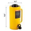 VEVOR 30Ton 10.2 Cm Stroke Hollow Hydraulic Cylinder Jack 29937.1 Kg Lift Cylinder Industrial Durable Automotive Body Bending