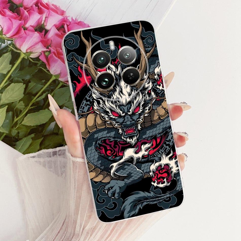 For Realme 12 Pro+ 12Pro 5G Cool Dragon Tiger Pattern Phone Case For Realme 12 Pro Plus 5G Soft Silicone TPU Cases
