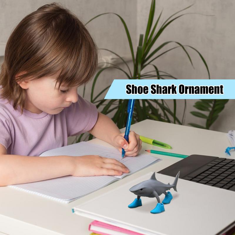 Cute Shark Figure Home Living Room Decoration Shark Figurine Tungtungsahur Figure Desktop Cartoon Decorative Ornaments