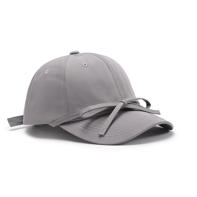 Spring and Autumn Bow Quick Dry Soft Top Women's Baseball Cap Outdoor Cross-Border Versatile Breathable Curved Brim Cap