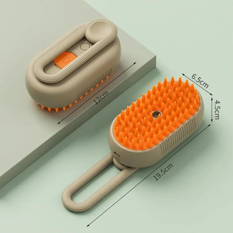 Steamy Cat Brush 3 in 1 Spazzola elettrica anti-schizzi per gatti con spruzzo di vapore per massaggio Pet Grooming Pettine per la rimozione dei peli Pettini Nuovo