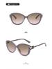 Women's Retro Cat Eye UV Protection Sunglasses with Metal Temple Hollow-out Design