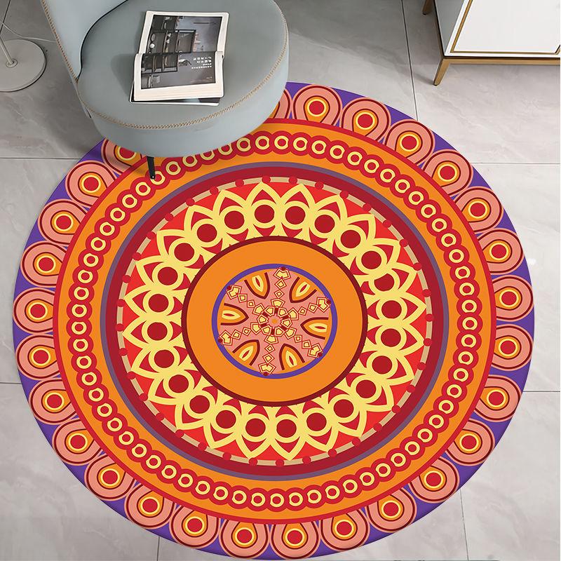 Round Carpet for Living Room Bed Room Floor Carpets Home Decor 3D Printed Rugs Anti-slip Mat