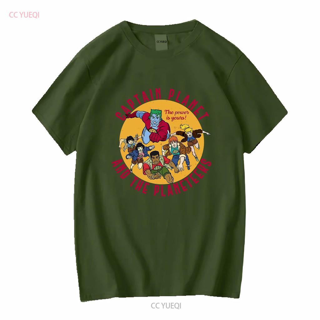 New Captain Planet And The Planeteers Retro Logo T Shirt Funny Size S 5xl Vintage Washed Graphic Unisex Homme Stylish Versatile