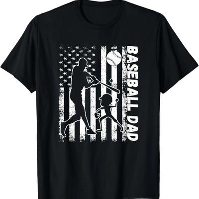 I Teach My Kids To Hit And Steal Baseball Dad Father's Day T-Shirt