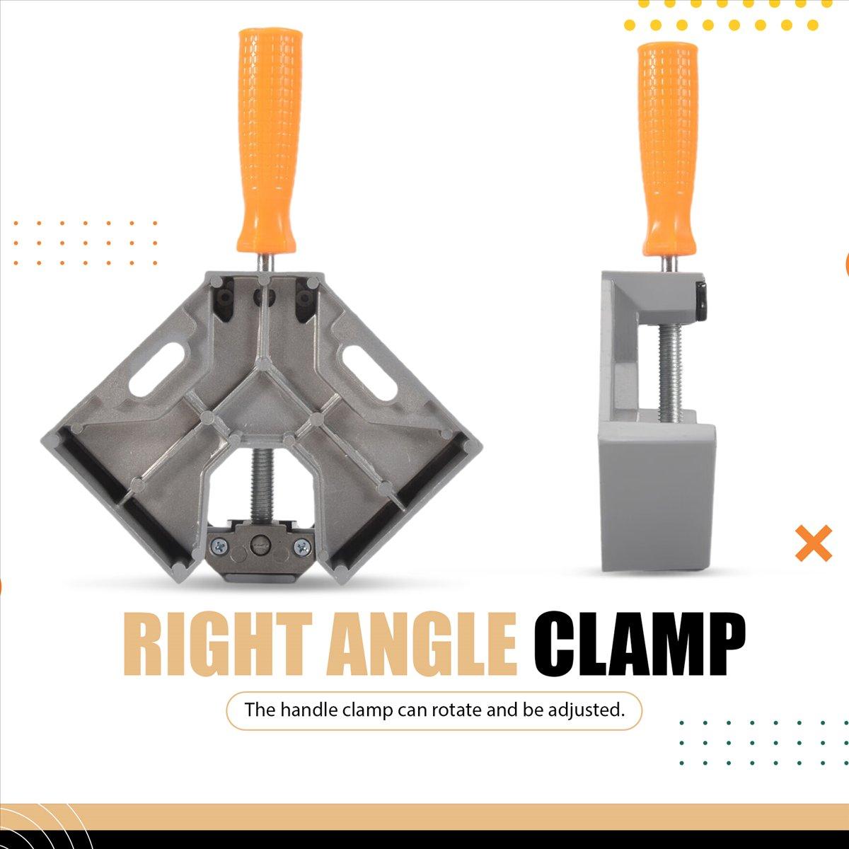 

2025+ Aluminum Single Handle 90 Degree Right Angle Clamp Angle Clamp Woodworking Frame Clip Right Angle Folder Tool 1PC China Mainland