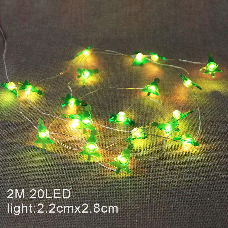 2m Hanging 20led Christmas Lights Snowflake Candy Cane Xmas Tree Battery Powered