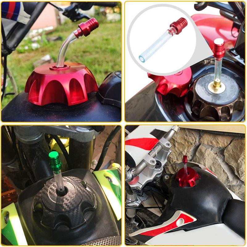 Motorcycle Gas Fuel Cap Single Way Valves Vent Breather Hoses Tubes For Motocross Atv Quad Dirt Pit Bike Fuel Tank Breather Pipe