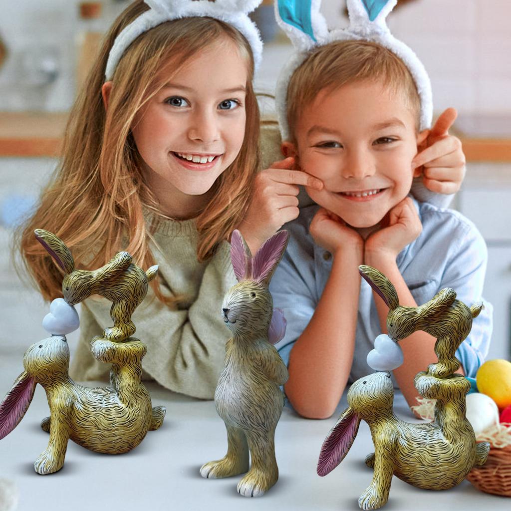 Easter Bunny Resin Craft Ornament, Easter Mother's Day Gift Bouquet Angel