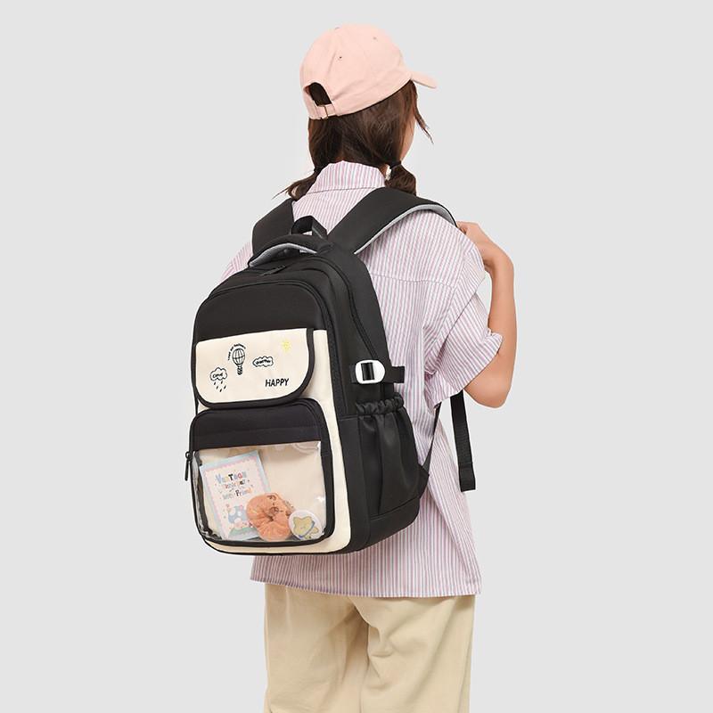 Travel Cartoon Girls Backpack With Cushion Straps For Education And Day Trips