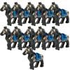 MOC Purchases Products Building Blocks Character Accessories Medieval Military Cavalry Knight Horses Animal Bricks Toy Gifts X36
