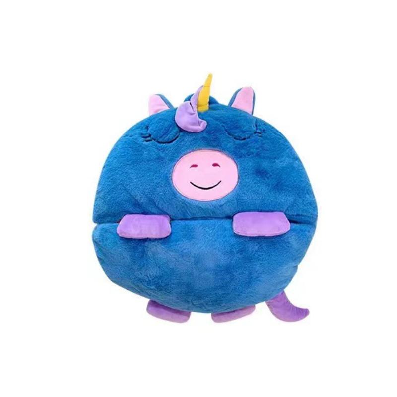 Cartoon Owl Shark Unicorn Panda Pattern Foldable Flannel Children Bag Sleeping