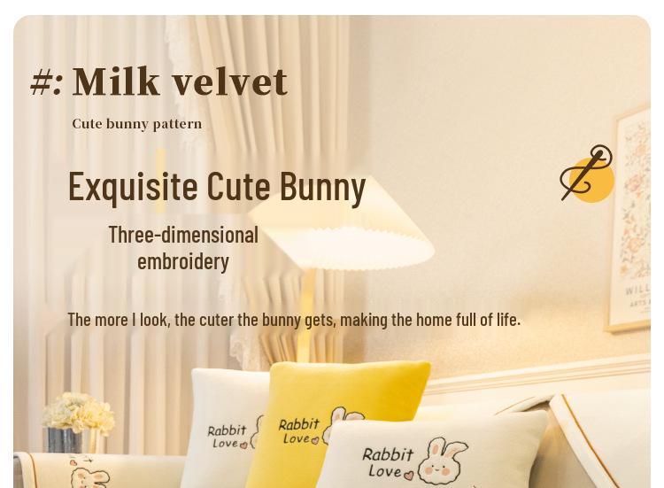 Plush Cartoon Sofa Cushion - Non-slip, Thickened Autumn/Winter Cover 2026