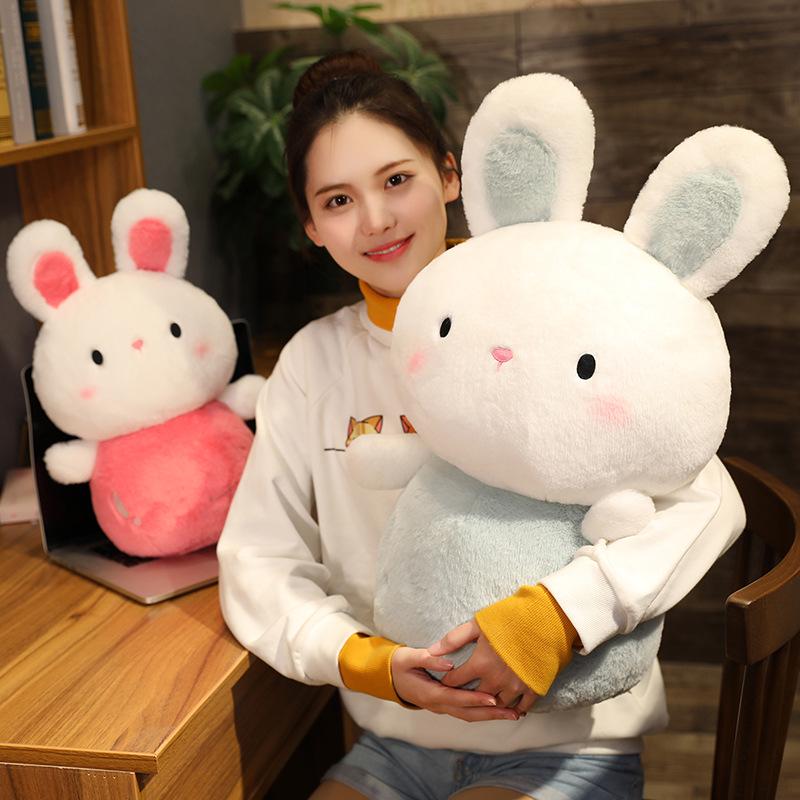 Super Soft Plush Rabbit Doll - Cute Hugging Cushion for Sleep