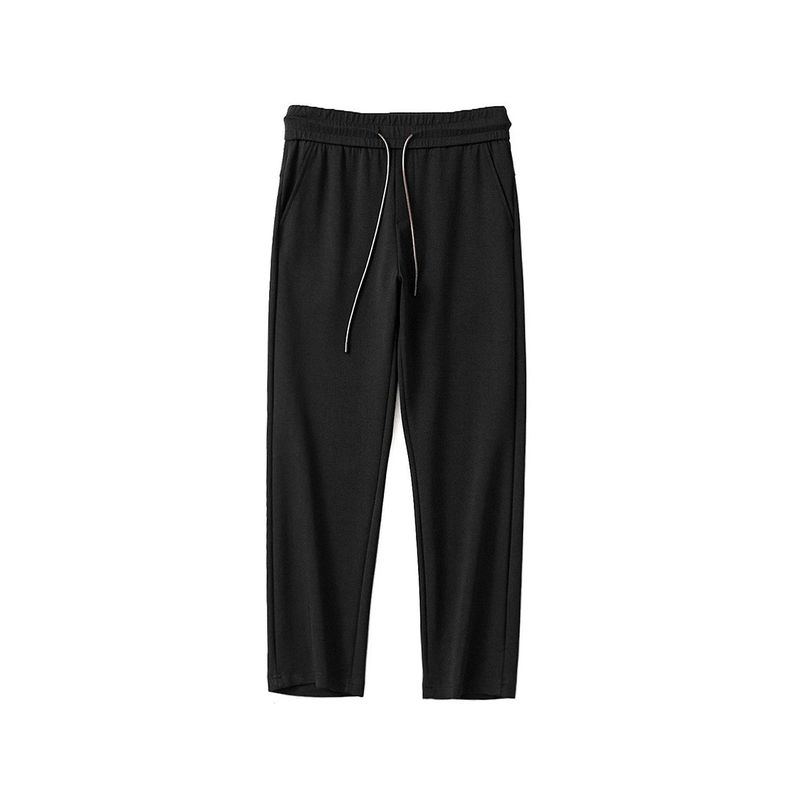 Xinjiang Long Staple Combed Cotton Liquid Ammonia Pants Men s Spring and Autumn 2024 New Sweatpants Export Men s Pants Knitting Sports Pants Black M