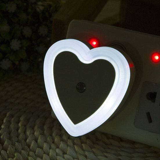 Heart-Shaped LED Night Automatic Sensor Light Bedroom Hallway Stairs Wall Lamp
