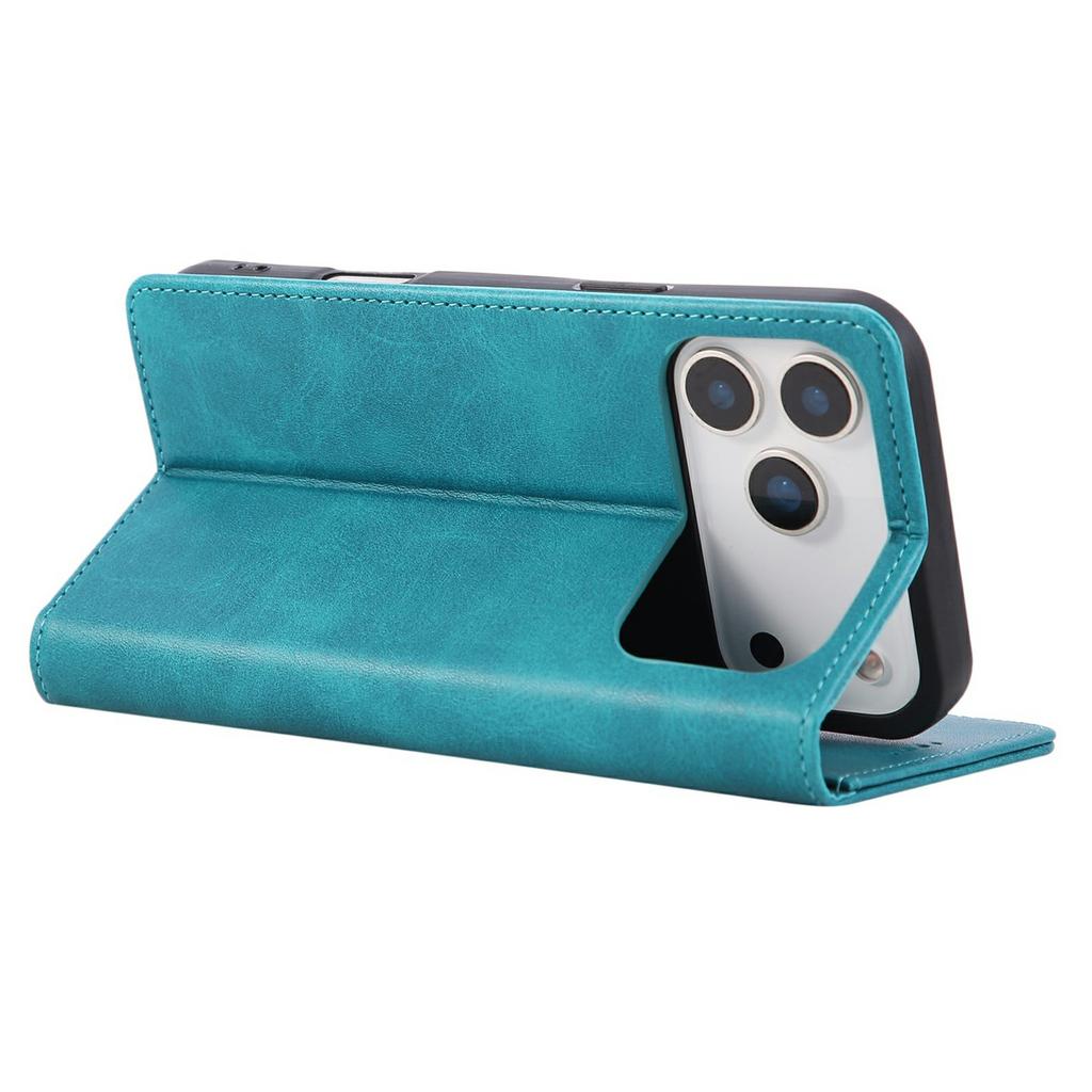 For iPhone 17 Pro Case RFID Blocking PU Leather Phone Wallet Cover