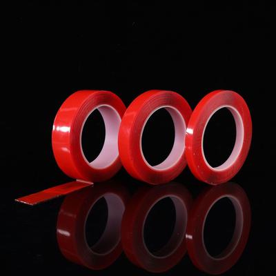 High Viscosity Red Acrylic Double-Sided Tape - Transparent, No Trace, Heat Resistant for Automotive and Nail Art