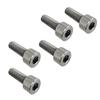 5pcs M8*25 Titanium Alloy GR5 TC4 Hexagon Cap Head Socket Allen Key Screws