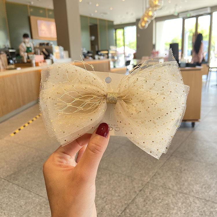 Korean Mesh Bow Hair Clip for Kids - Princess Headwear Accessories