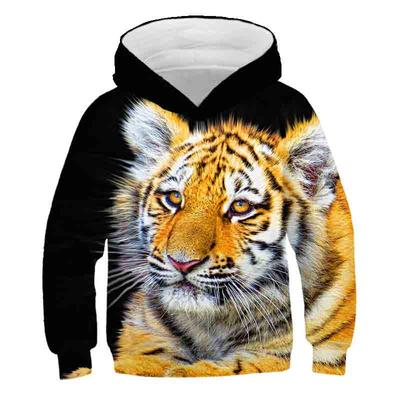 Kinder Frühling Herbst Tiger Sweatshirt Mode Druck 3D Harajuku Pullover Kinder Baumwolle Langarm Hoodies Casual Teen Kleidung
