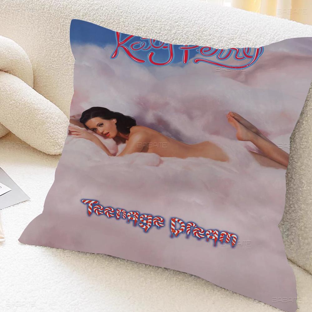 K-Katy Hot Singer P-Perry Cushion Cover Car Throw Pillow Case For Sofa Car Christmas Gift 40x40cm 45x45cm