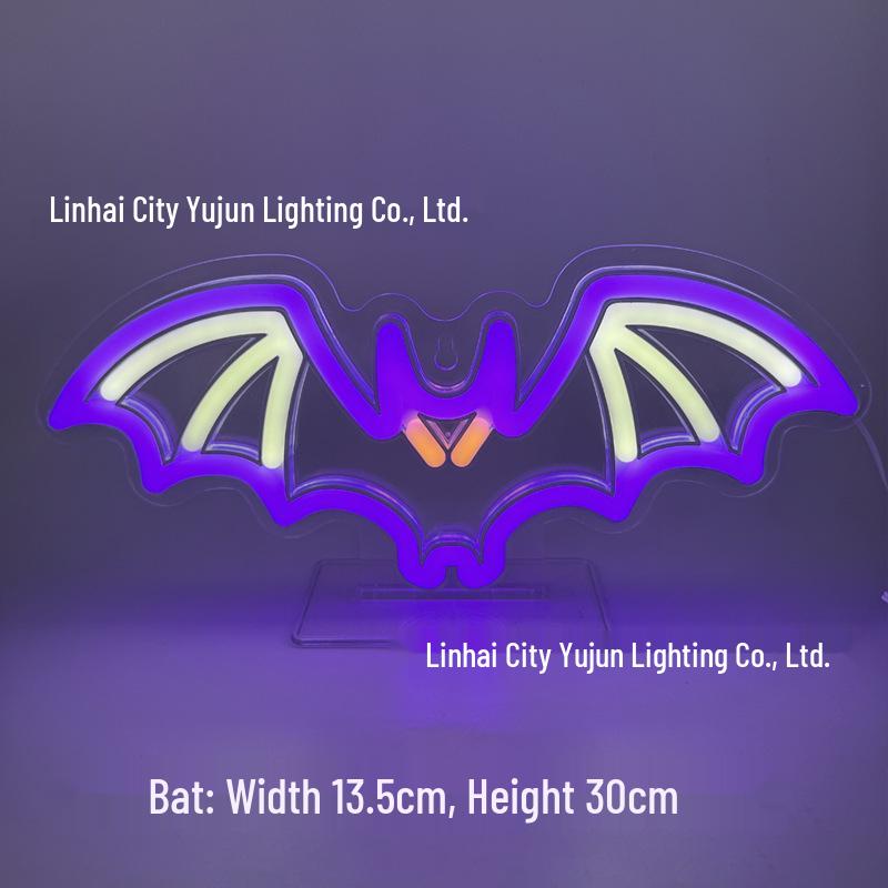 Cross LED Halloween Neon Acrylic Decorative Light for Gaming & Bar Atmosphere