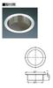 Sugatsune Kogyo Lamp Brand Stainless Steel Waste Bin Inlet Type AN-DH (without Lid) AN-DH015-HL