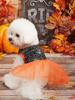 Halloween Dog Tutu Dress with Witch Bat/Spider Web Prints, Tulle Skirt Pet Costume Clothes for Small Dogs/Cats Festival Party