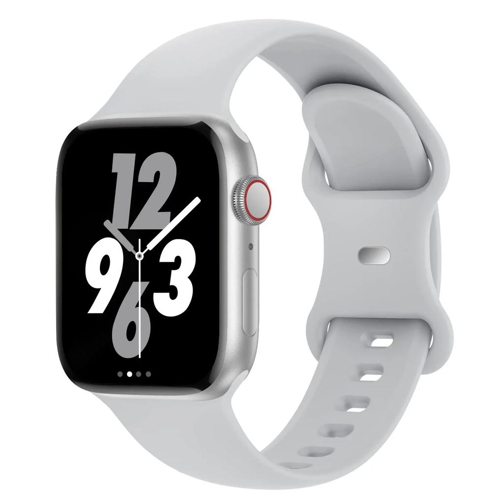 Silikonowy pasek do Apple Watch 44mm 45mm 40mm 41mm 42-38mm 45 mm bransoletka sportowa iwatch series 8 7 6 5 4 3 SE 9 Ultra 2 49mm