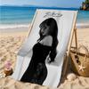 Custom Name Pink Heart Fashion Ayliva Heart In Space Adventure Microfiber Beach Towel, Lightweight for Summer Travel, Swimming Pool Fan Gift