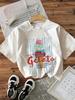 Spring and Summer Casual Women's Graphic Top Tee Ice Cream A 'Le Dolce Vita Gelato' Print Shirt Round Neck Short-Sleeve T-Shirt