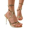 Damen Stilettosandalen mit hohen Absätzen: 2026 Sommer Single & Kreuzgurt, Elegante Outdoor-Kleidung