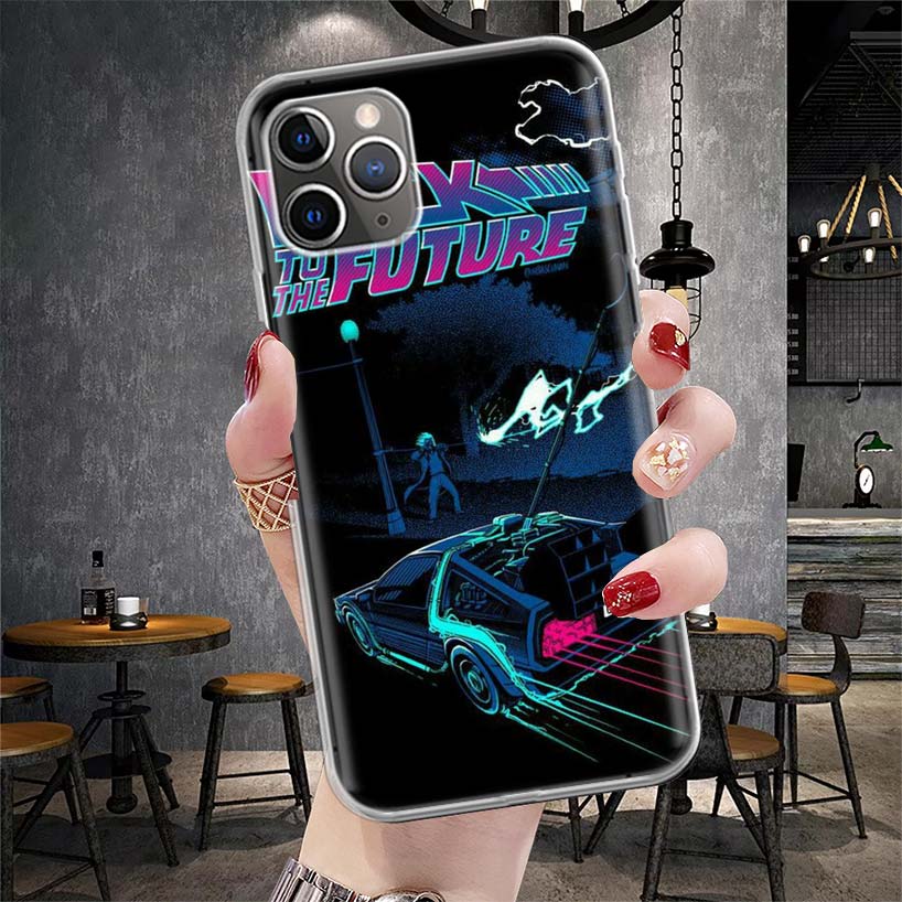 

Back To The Future Time Machine Soft Phone Case For IPhone 11 17 Air 16E 16 Pro Max 15 + 14 Plus 13 Mini 12 Apple 7 SE 8 Fundas iPhone 7(8)SE