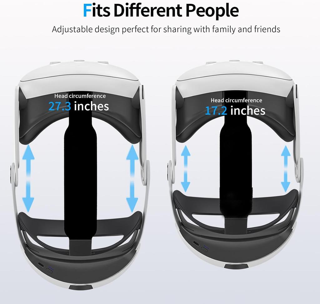 Replacement Elite Strap for Meta Quest 3 VR Headset Comfortable Sponge Adjustable Head Strap for Meta Quest 3 Accessories