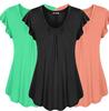 Plus Size Women's Summer Short Sleeve Blouse T Shirt Tops Casual Loose Tunic Tee For Effortless Style And Comfort