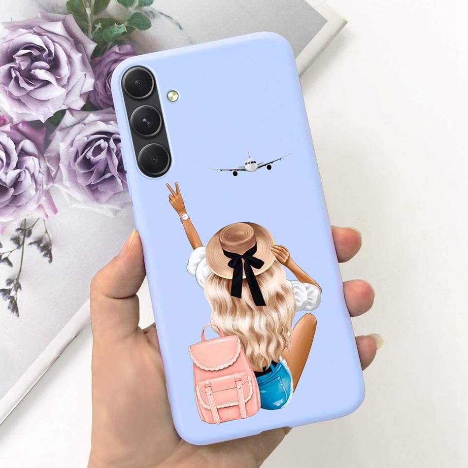 For Samsung Galaxy A55 Phone Case Samsung A55 5G SM-A556B Fashion Moon Pattern Soft Silicon Back Cover